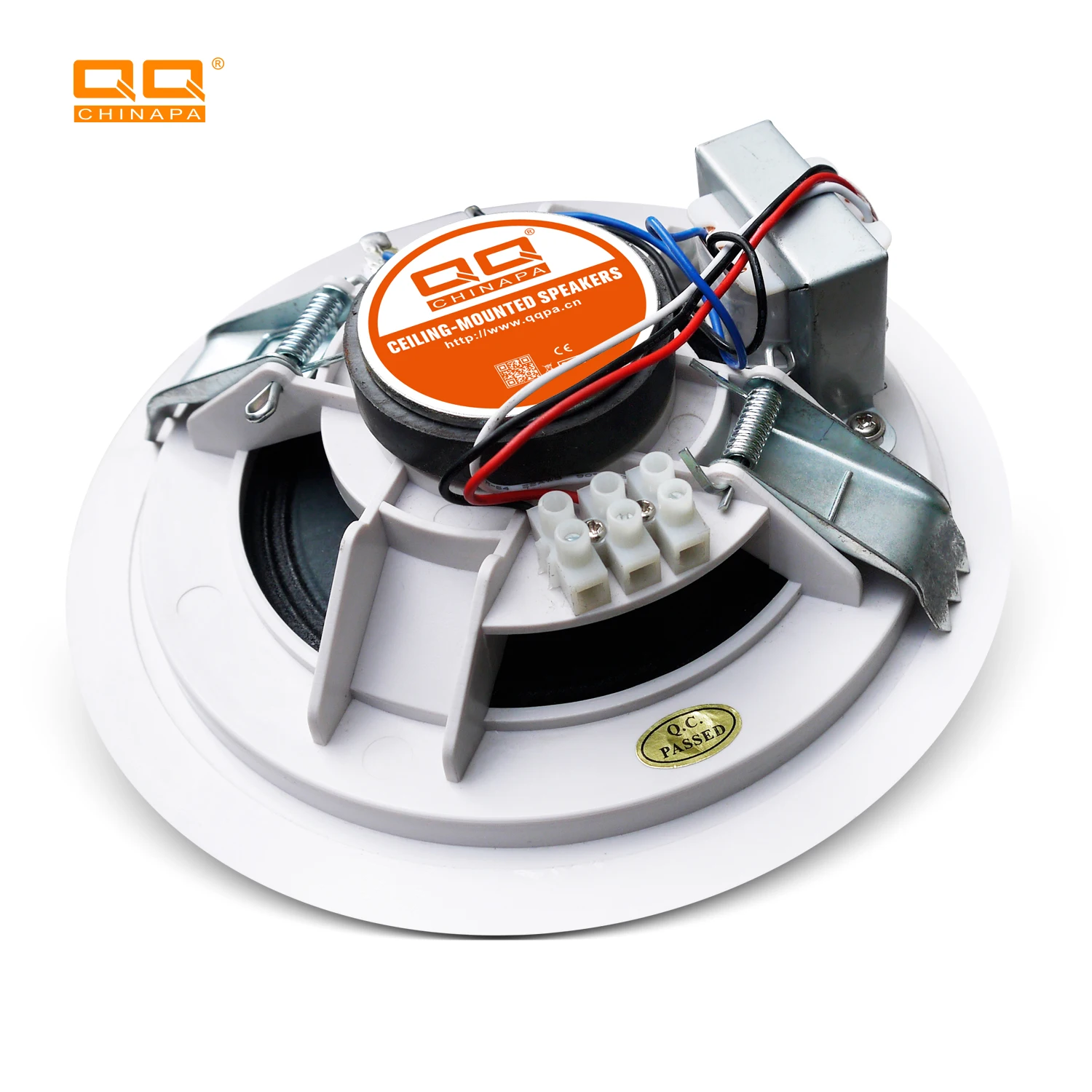 QQCHINAPA 5 inch  6.5inch 8 inch 100V Home Bathroom Wall Mount In Ceiling Speaker From Guangzhou China