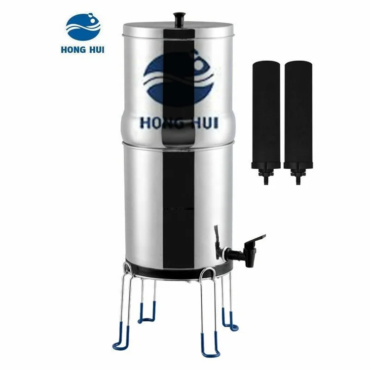16L  4 stages efficient filtration stainless steel gravity fed water filter gravity filter