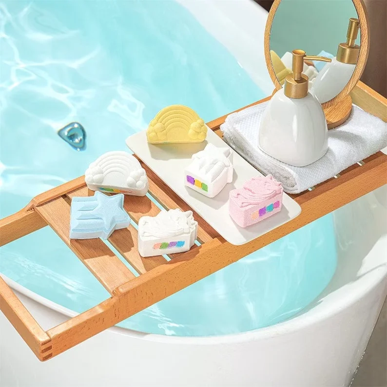 Coloured Bath Ball Label Kids Luxury Bubble Bath Bomb Unicorn Shape Bath Bomb Bubbled Spa Colorful Bombe Bagno