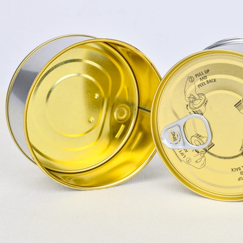 Factory Wholesale Customized Fresh and Safe Tinplate Metal Cans for Seafood Storage Solution