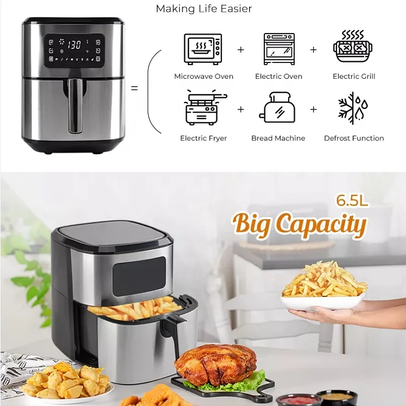 march expo 2023 glass airfry wifi electric potato fryer airfrayer