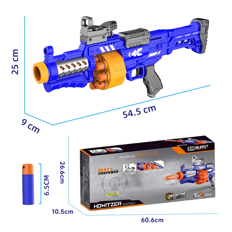 16PCS Safe EVA Darts Blaster Kids Indoor Outdoor Shooting Game Model Boys Gift Children Combination Soft Foam Bullet Toy Gun