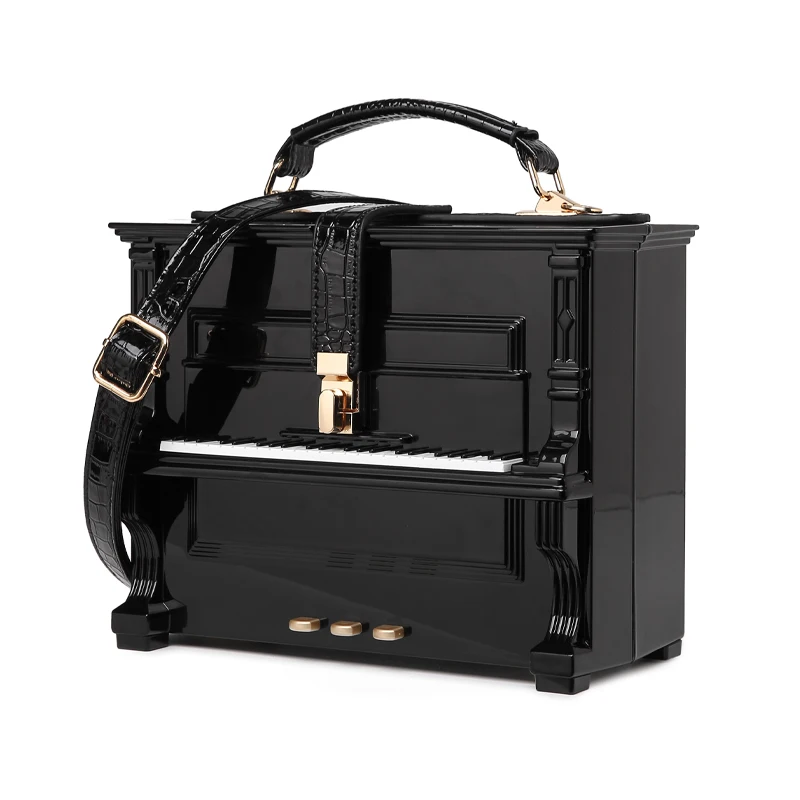 2023 new piano bag acrylic box bag single shoulder oblique span bag