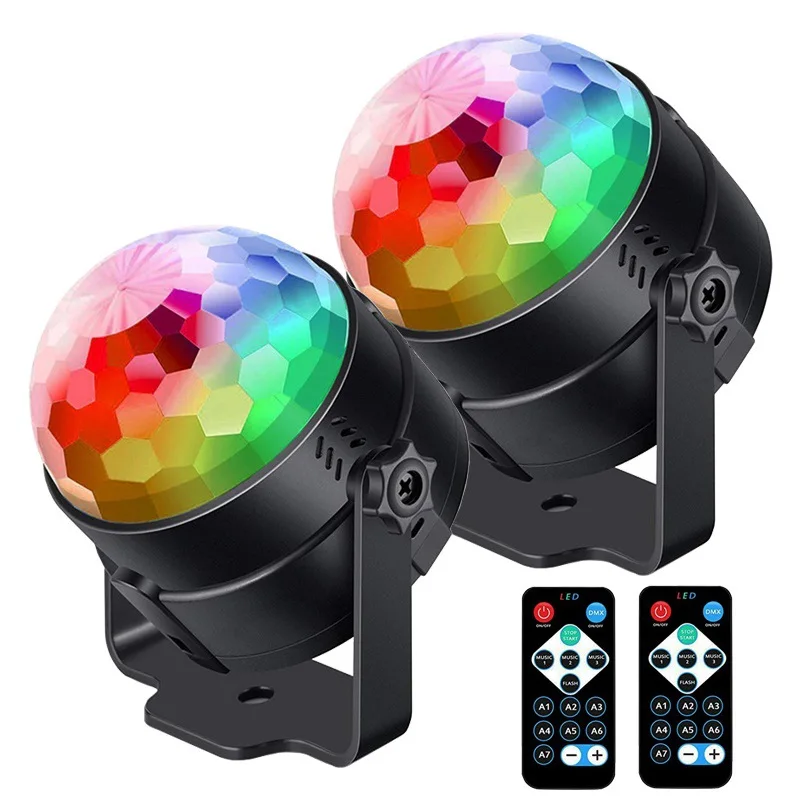 Hot Sells Mini Rgb Led Lamps 7 Modes Discolight Led Dj Disco Ball Stage Party Light Led Stage Light