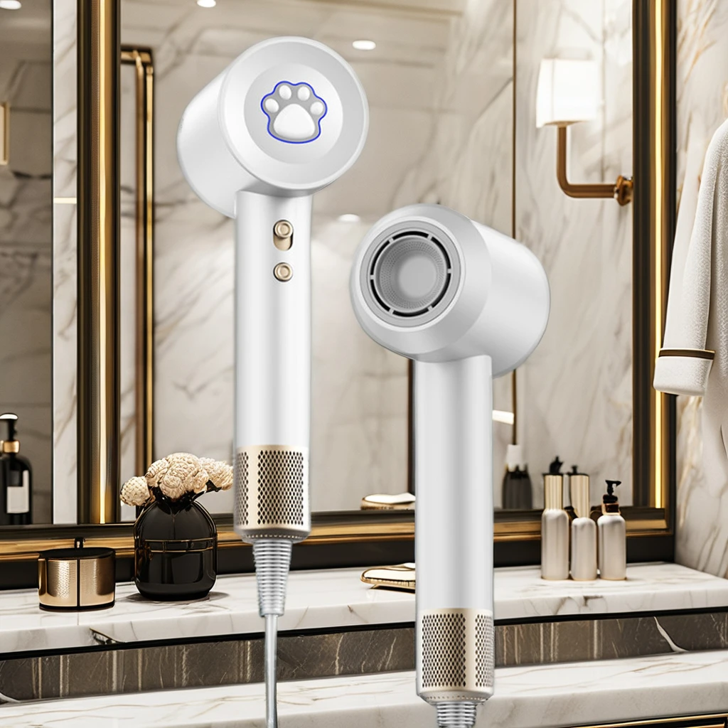 Custom Professional Salon Hair Dryer Lightweight Turbo BLDC Brushless Hair Blower Negative Ionic Brush Set Foldable Travel