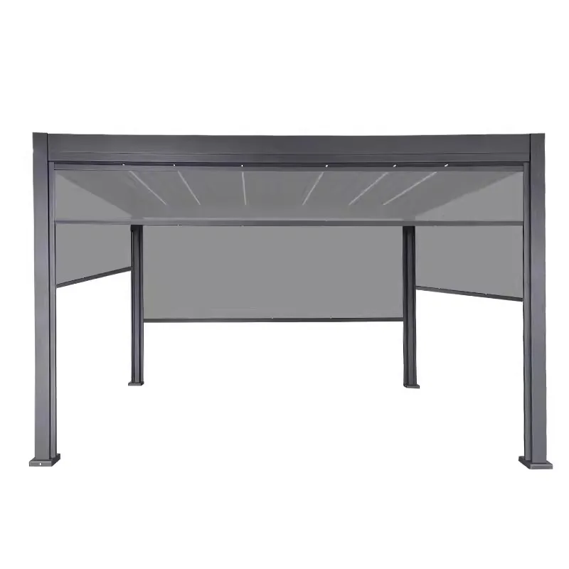 Wholesale Price Outdoor Pavilion Modern Motorized Gazebo Bioclimatic Aluminum Pergola Garden Greenhouse Kit