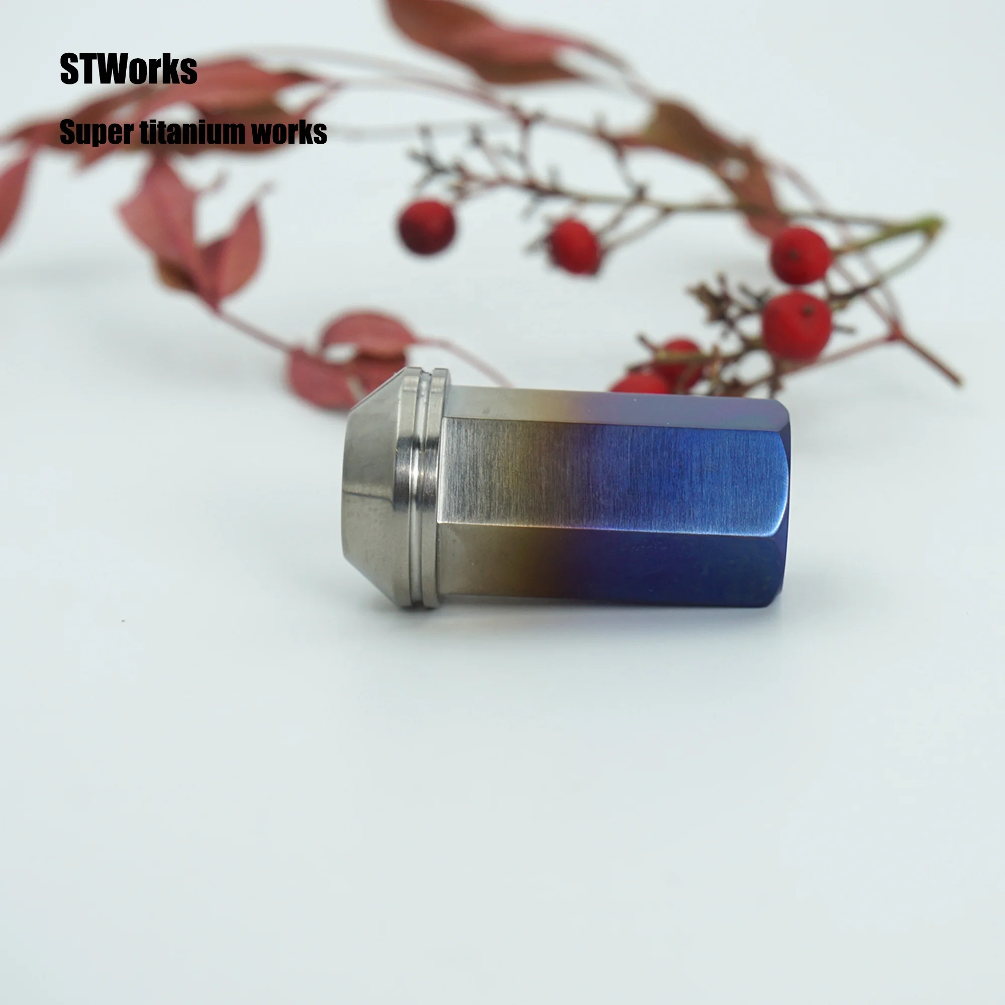 OEM CNC MACHINING Automotive GR5 titanium wheel lug nut tuerca de rueda de titanio