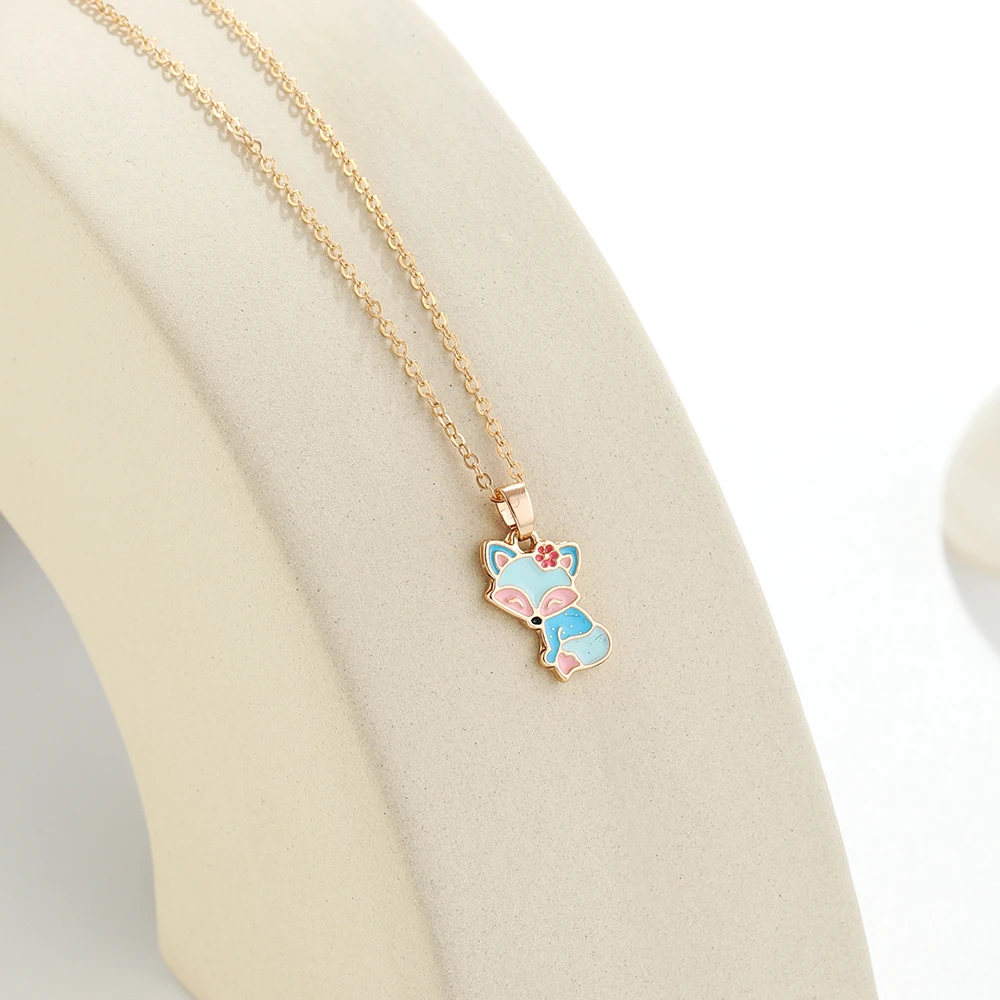  Fashion zinc alloy enameled fox kids costume jewelry