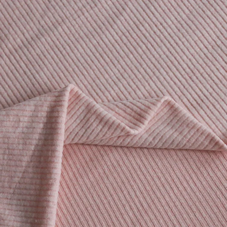 662#The manufacturer sales rib knit fabric 48% rayon 47% polyester 5% spandex 4*3 knitted ribbed fabric  for coats