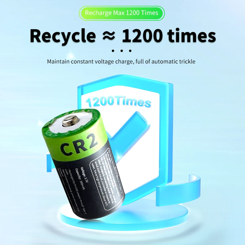 Заводская цена CR2 280 мАч 1036mWh Быстрая зарядка литий-ионные аккумуляторы с портом типа C 3 7 В аккумуляторная батарея