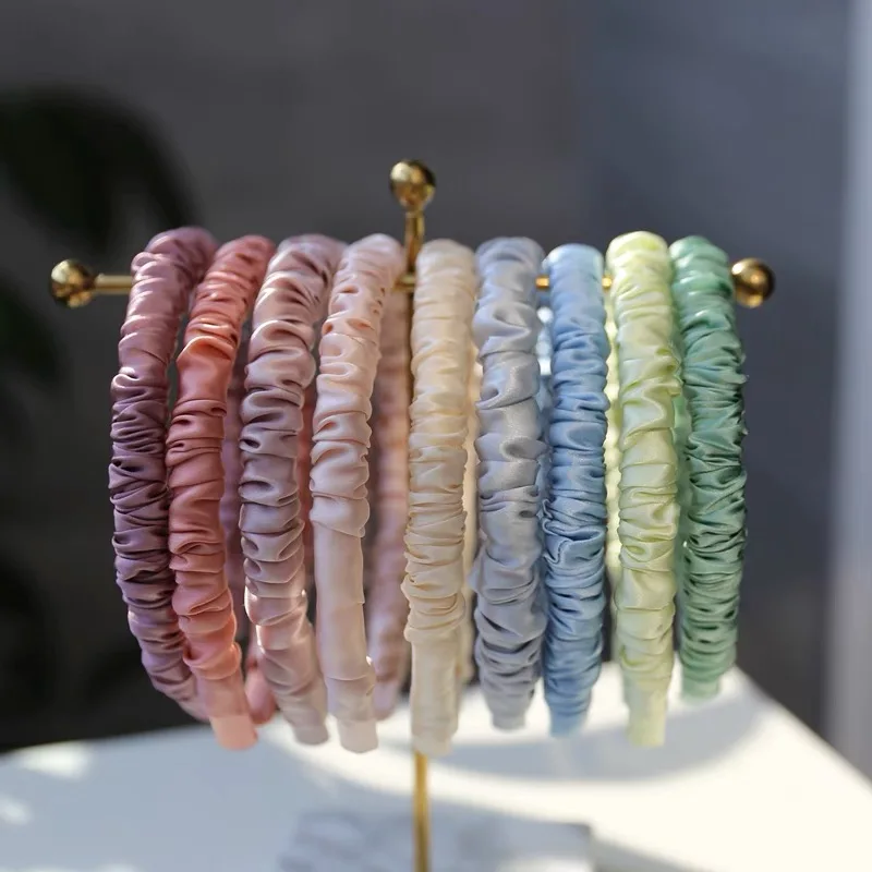 Fashion Hair Accessories Fancy Style 19 M/m 100% Silk Head Band Vintage Women Silk Hairband
