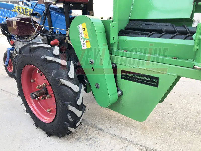 6286 brand new quality single row walking tractor mounted mini corn harvesters