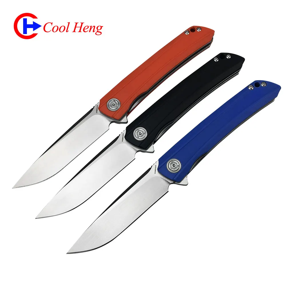 
Wholesale Superior quality G10 handle d2 steel Camping tactics Pocket knife Folding outdoor knife Quick Open with Auxiliary 