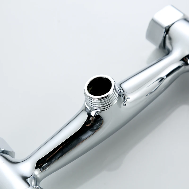 Shower Mixer Bathtub Faucet Chrome Zinc Body Dual Handle Hot And Cold Water Manufacture Design