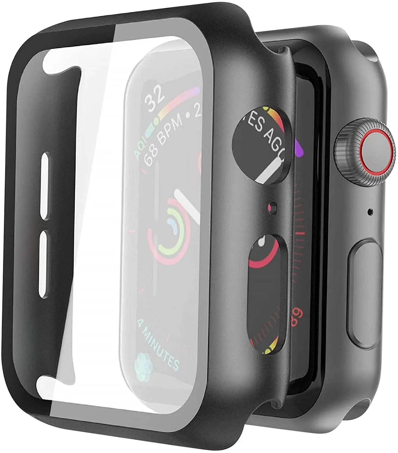 
 Чехол для apple watch series 6 5 4 3 2 1 se, Защитная пленка для iwatch 44 42 40 38 мм, чехол для часов из закаленного стекла  