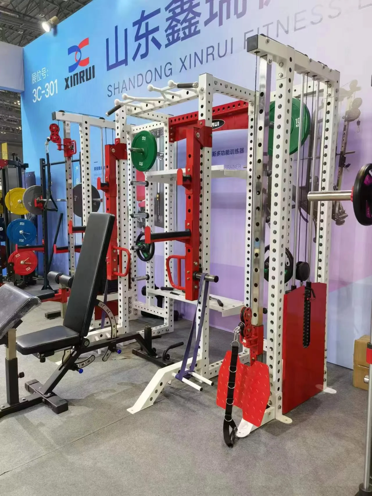 Multi Function Station Cable Crossover Squat Free Combination Power Rack Squat Rack