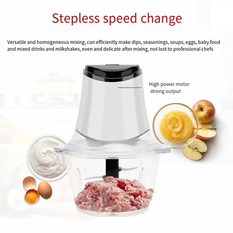 Factory wholesale stainless steel household blade meat grinder electric cooking machine kitchen garlic filling machine