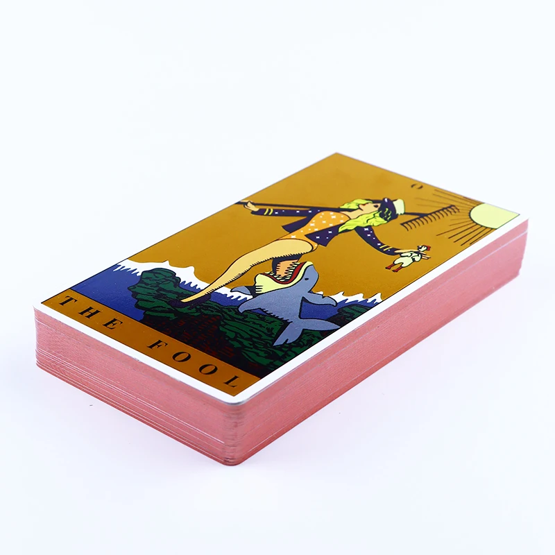 Hidden Truth Oracle Custom Circle Dark Nostradamus Gold Black Tarot Deck With Book Gold Border Tarot With Key Words Tarot Cards