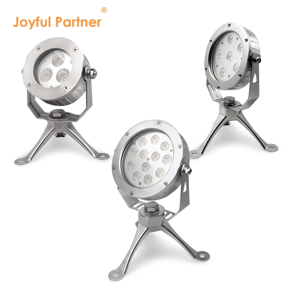 3W 6W 9W Led Pool Light Led Underwater Spot Light Stainless Steel And Tempered Glass Led Fountain Lamp