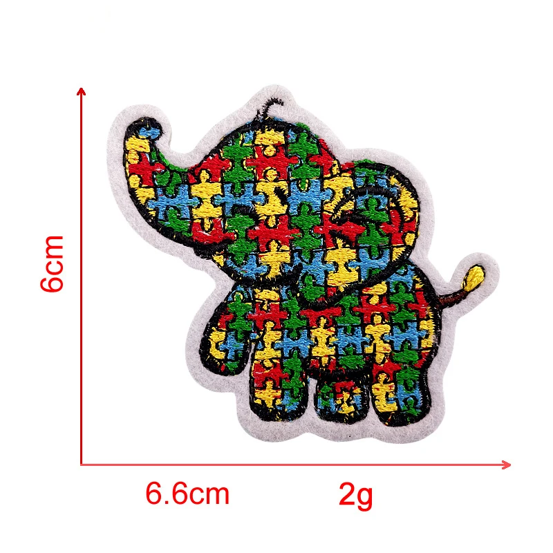 Care asperger syndrome autism symbolic embroidery felt  iron-on autism ASD patches for school bags and clothes