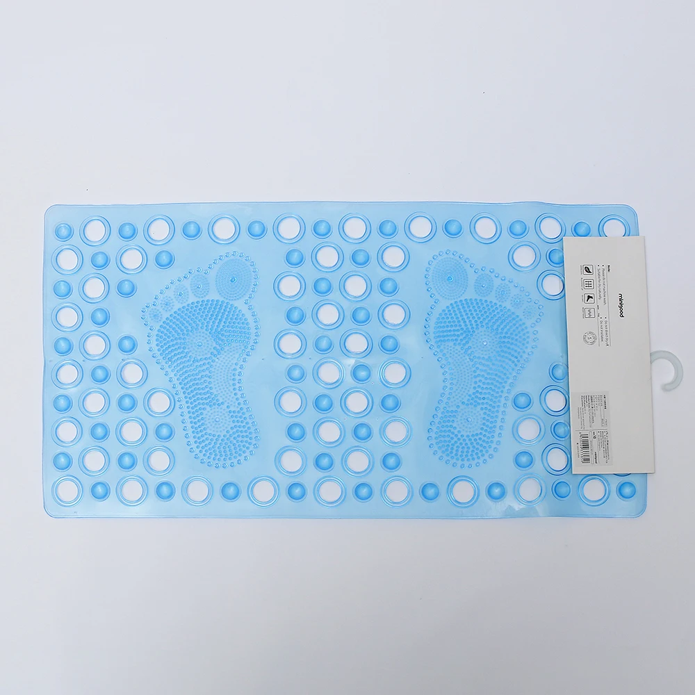 High Quality Bathroom Tub Shower Foot Massage Anti Slip Silicone Bath Mat with Strong Suction Cups