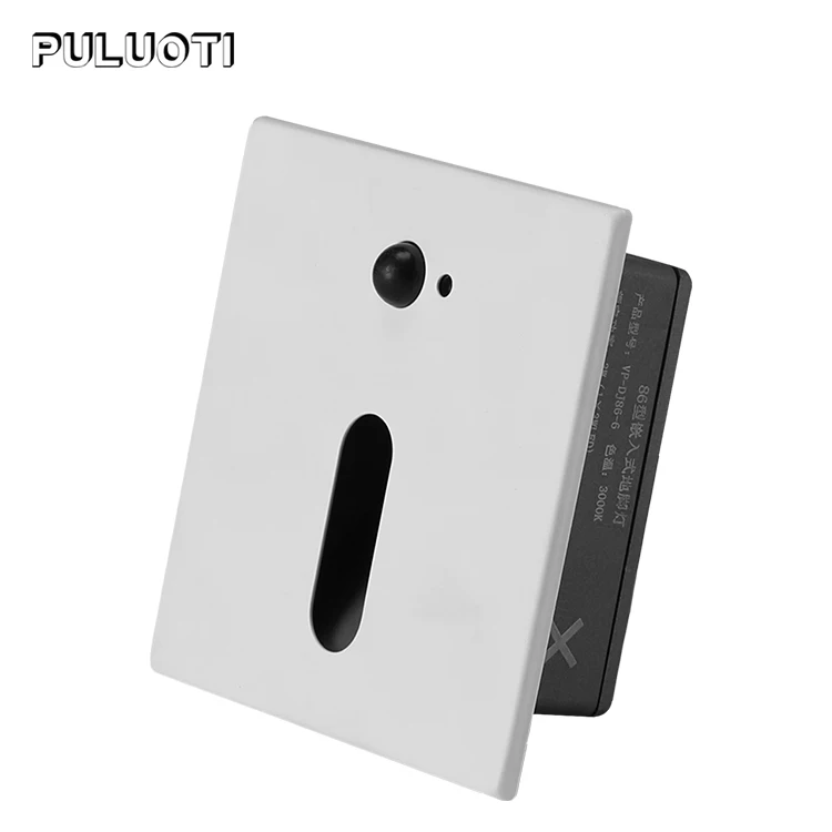 Алюминиевый уличный водонепроницаемый встраиваемый 3 Вт светодиодный подземный светильник PULUOTI с датчиком движения IP44