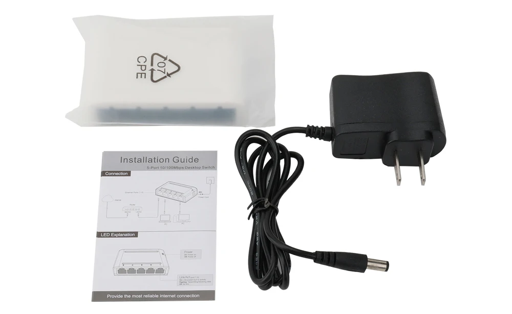 Factory direct network switch 5 port switch for CCTV camera