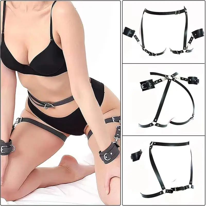 Strap On Bdsm Body Sex Toys Sexy Leather Bow Bondage Harness Female Adult Products Bondage Gear