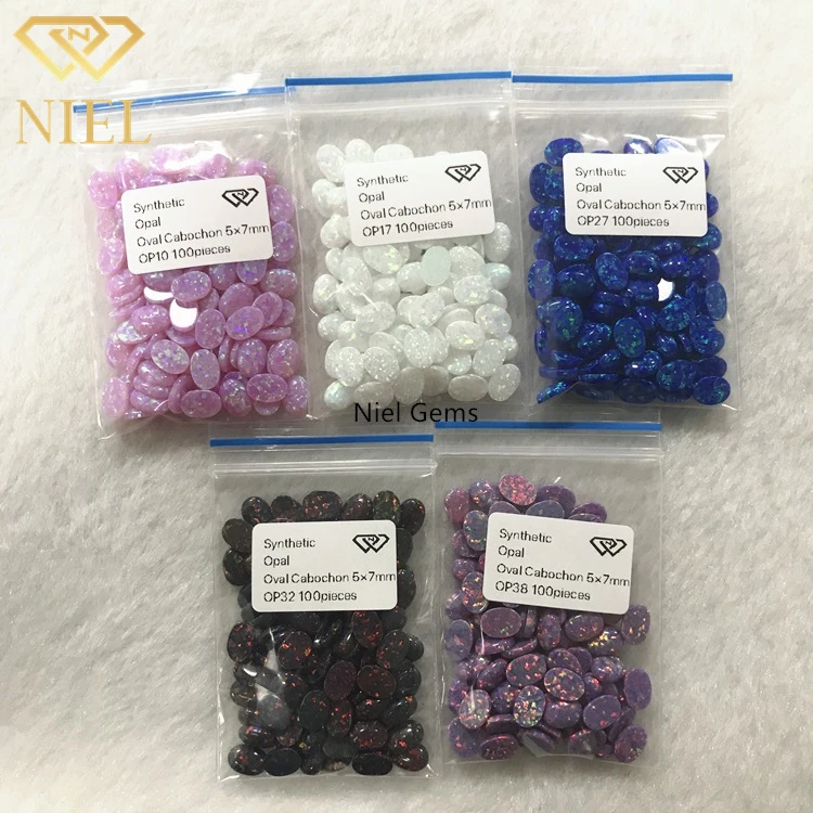 Colorful synthetic stones price rainbow niel gems cabochon fire opals for sale gems pink opal loose stone
