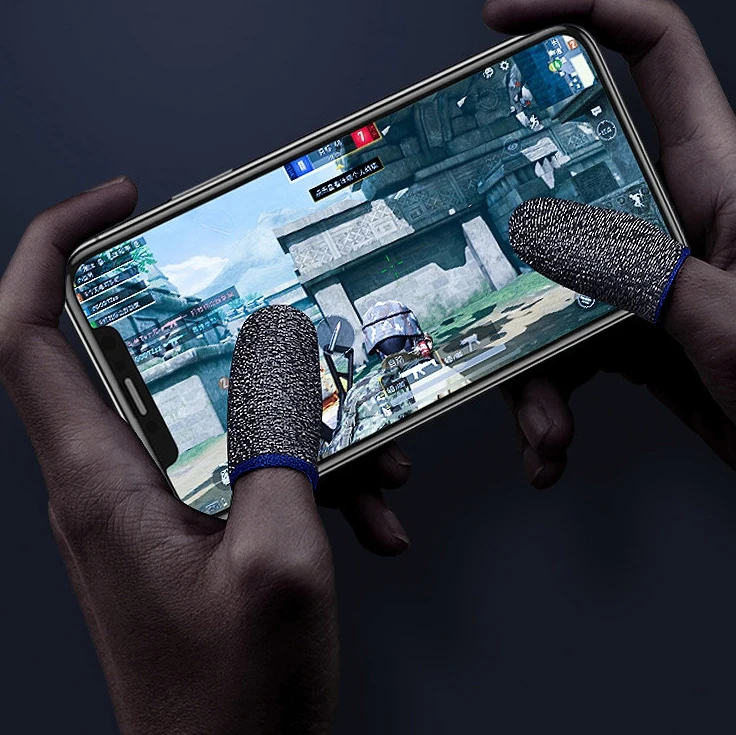 Hot Selling Gaming Carbon Fiber Finger Sleeve Touch Screen Professional Breathable Sweat-proof Finger Sleeve for Gaming