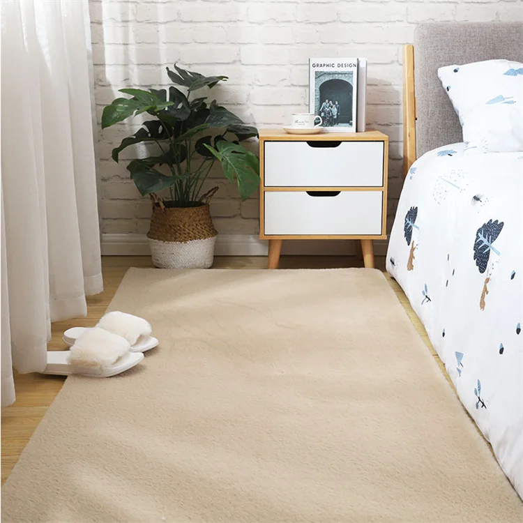 Click Furry Rugs Antislip Green Grey Shaggy Rectangle Area Rug Fluffy Fur Sofa Rug And Carpet