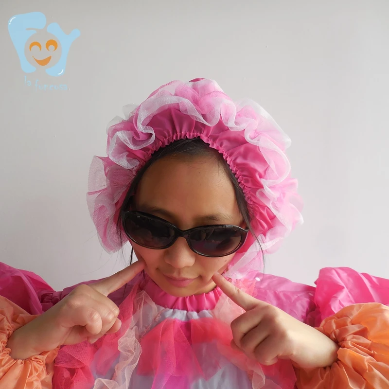 Men Women Funny Halloween Costume Cosplay Fat Funny Suits Inflatable Pink Cute Doll  Costumes