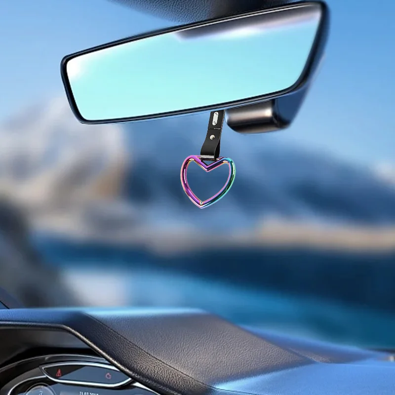 JDM Rainbow color Tsurikawa Ring JDM Drift Toy Handle Strap Tow For Train Bus Subway Car Drift bubble crystal car accessories