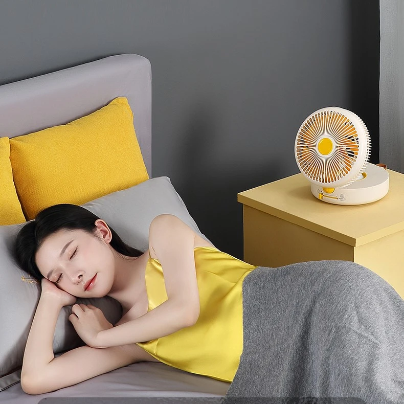 New camping Usb Standing Tent Fans Outdoor Rechargeable Table Desk Fan Mini Portable Camping Fan Handle With Led Night Light