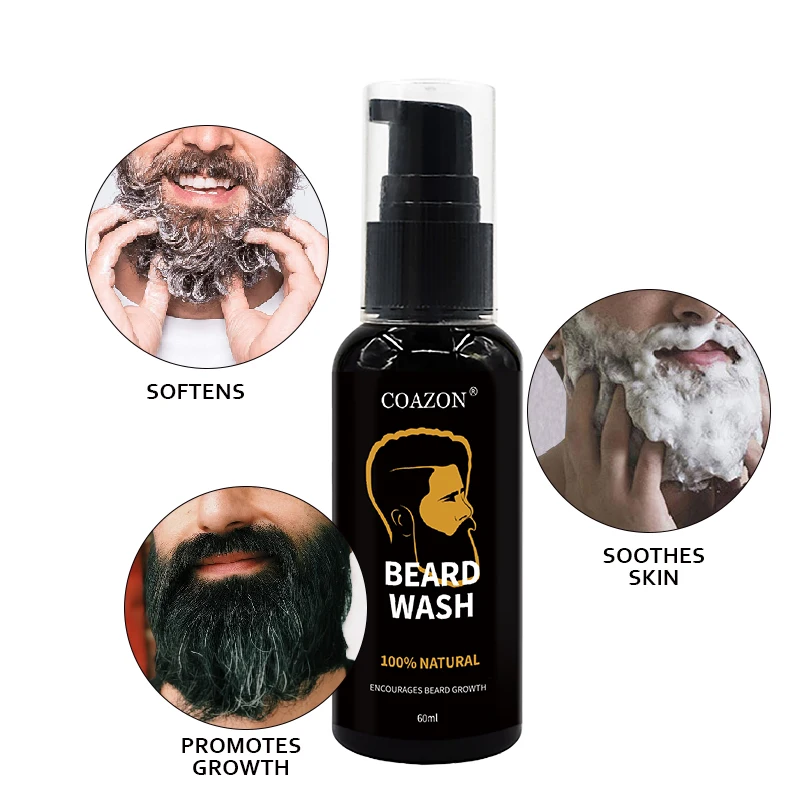 Softens & Strengthens Beard Shampoo wash & Conditioner Organic deep cleansing Moisturizing Men Grooming Beard Care Growth