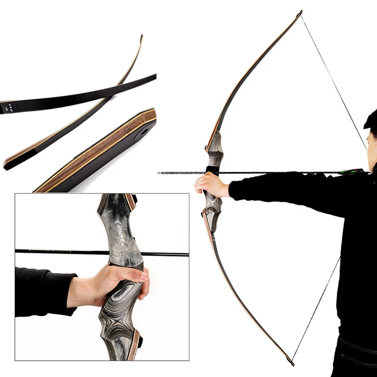 Professional Traditional Wooden Bow Archery Recurve Bow And Arrow Game Set For Sale