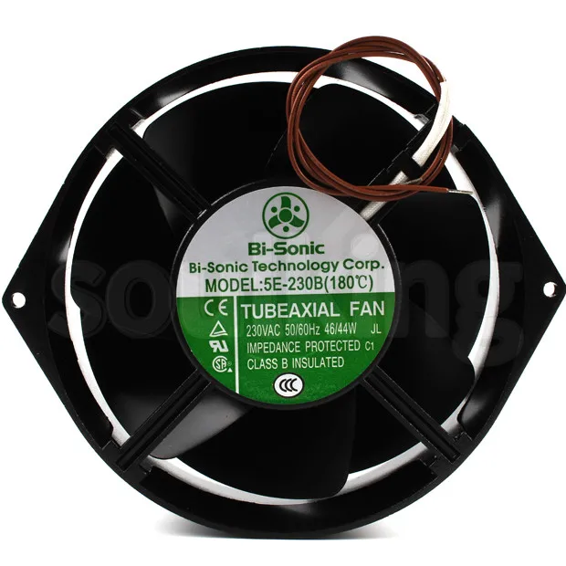 High quality BI-SONIC 5E-230B-W 170X150X55mm 230V ac ball bearing air flow cooling fan
