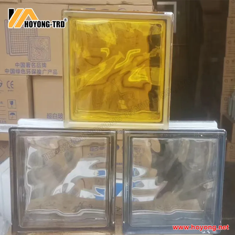 190*190*80mm Colored Crystal Glass Block Brick