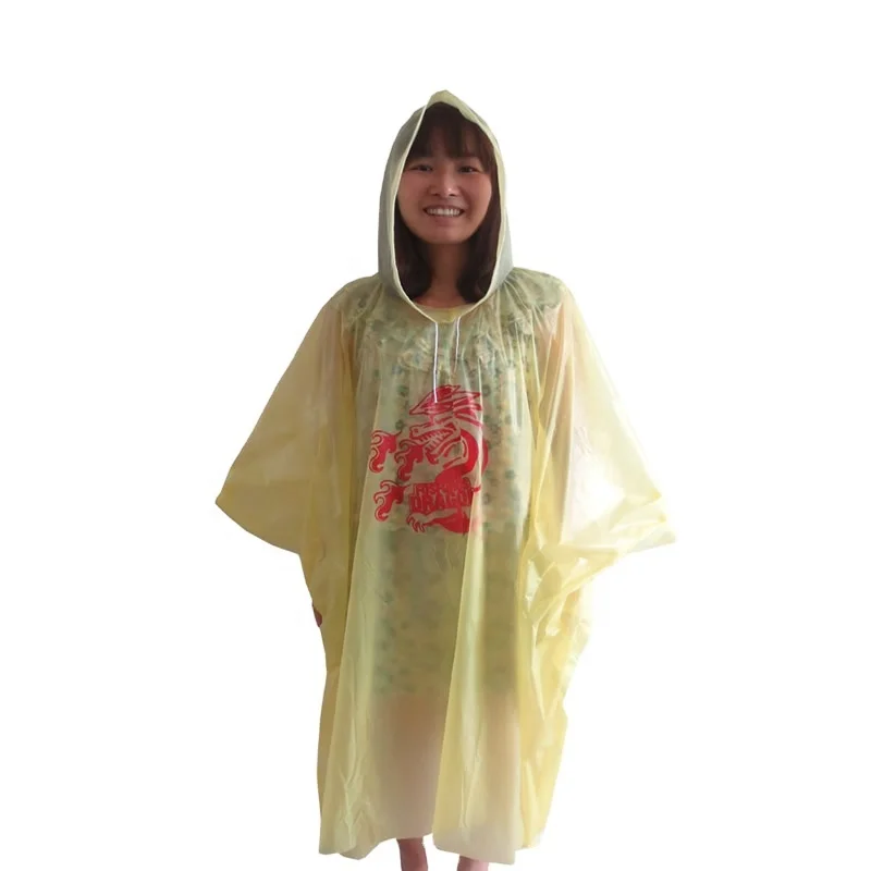 
Непроницаемое PEVA легкое аварийное дождевое пончо для фестиваля 