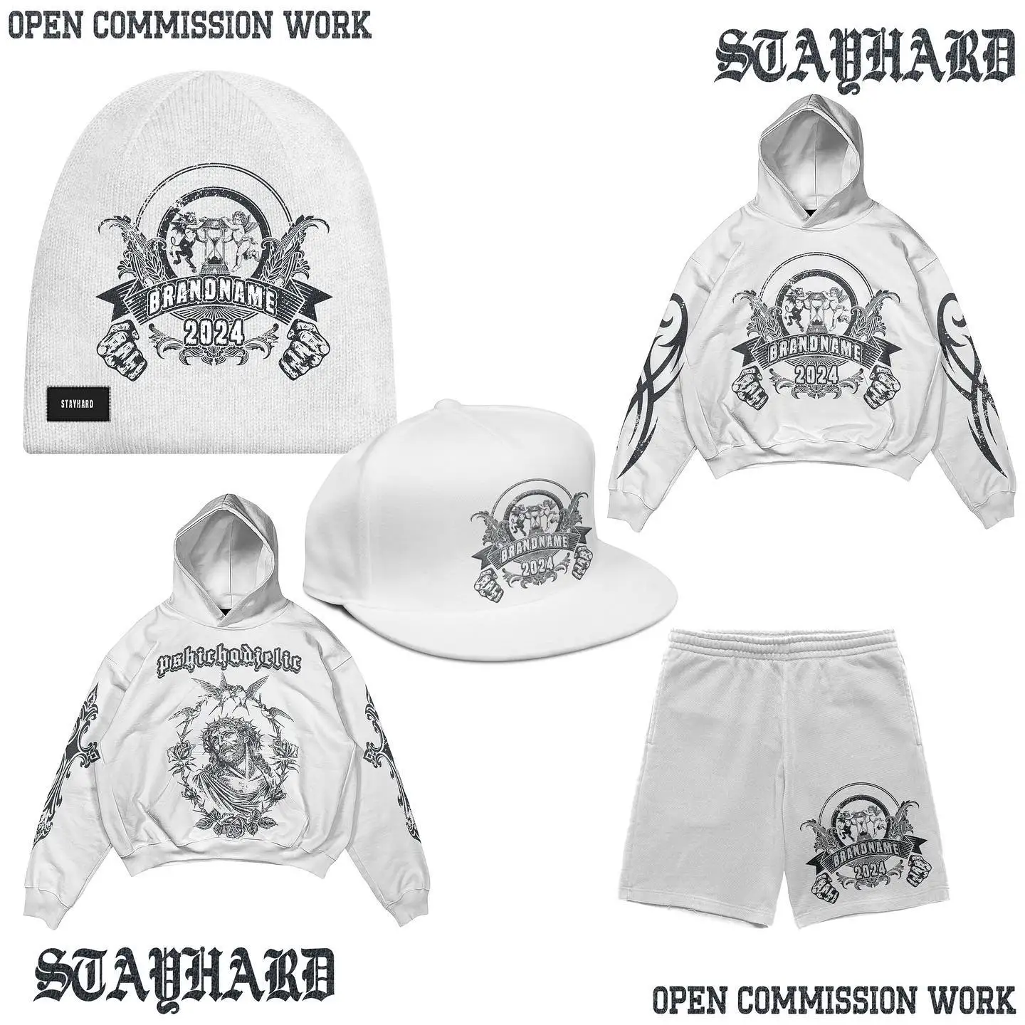 Custom puff print Men Sets Jersey-lined Oversized fit GRAPHIC Fleece Hoodie Joggers Tracksuit Set