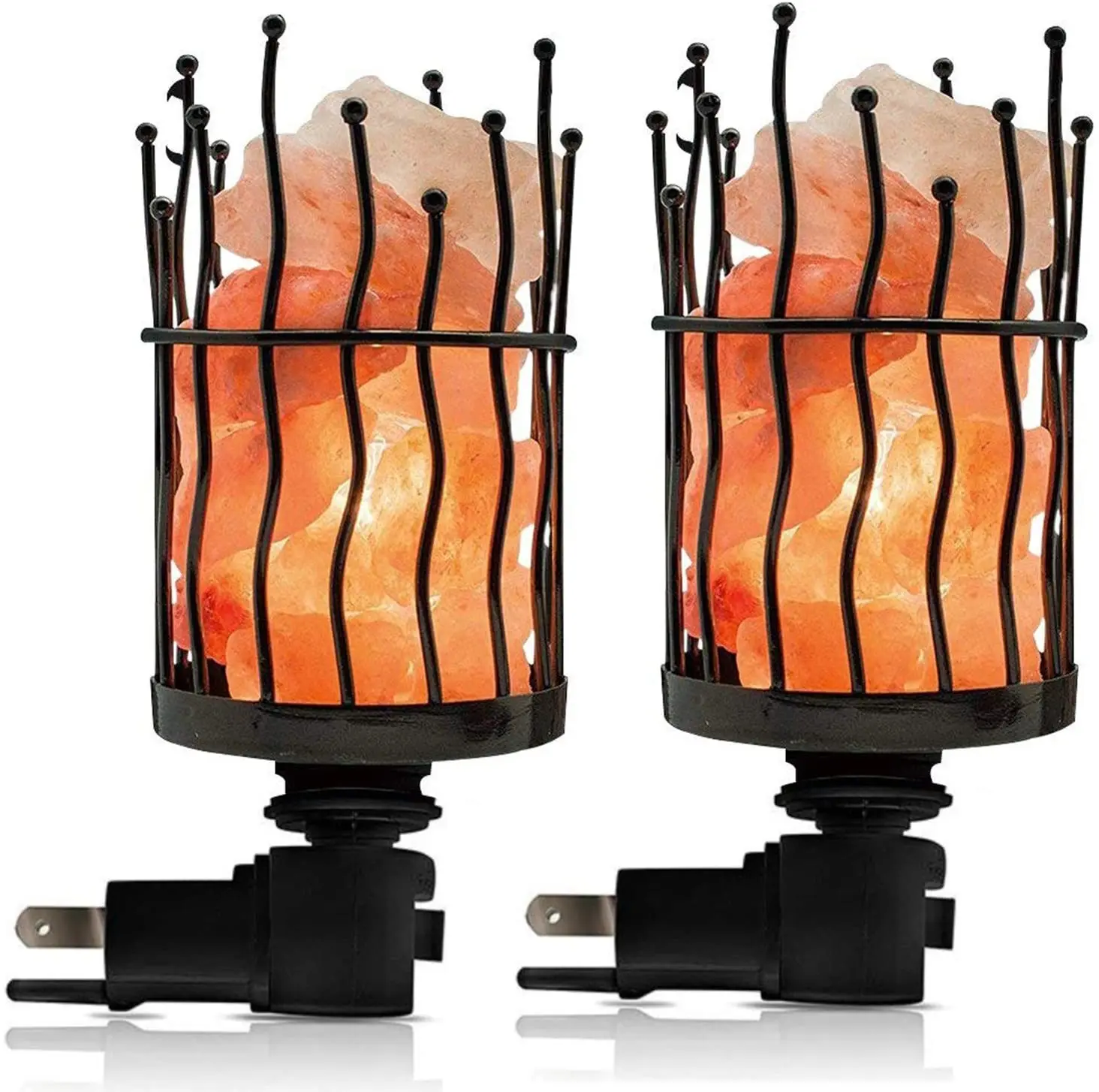 Himalayan Salt Lamps pink natural rock crystal rock negative energy dimmable lights for home decor Holiday Gift Therapy