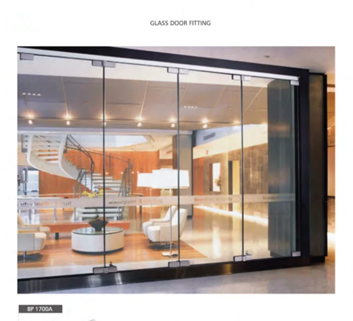 Конструкция складная Безрамная стеклянная дверь разделительная аксессуары