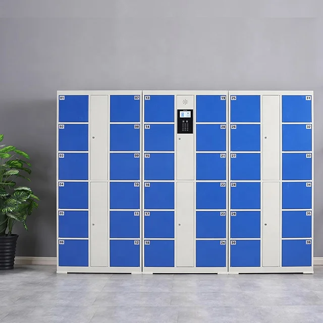 automation digital pin code locker smart luggage storage locker with face recognition barcode system