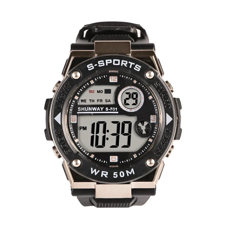 Hot Selling classic chrono fashion sports digital watches price round watch