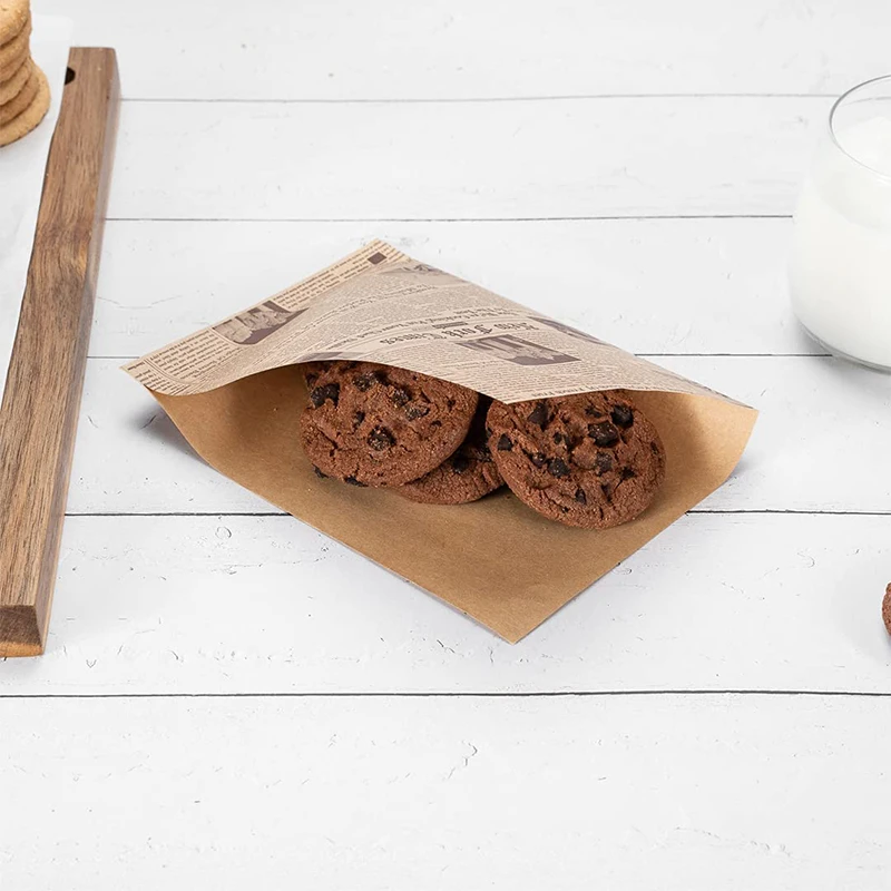 customized printing burger wrapping brown kraft paper for hamburg sandwiches burger packaging