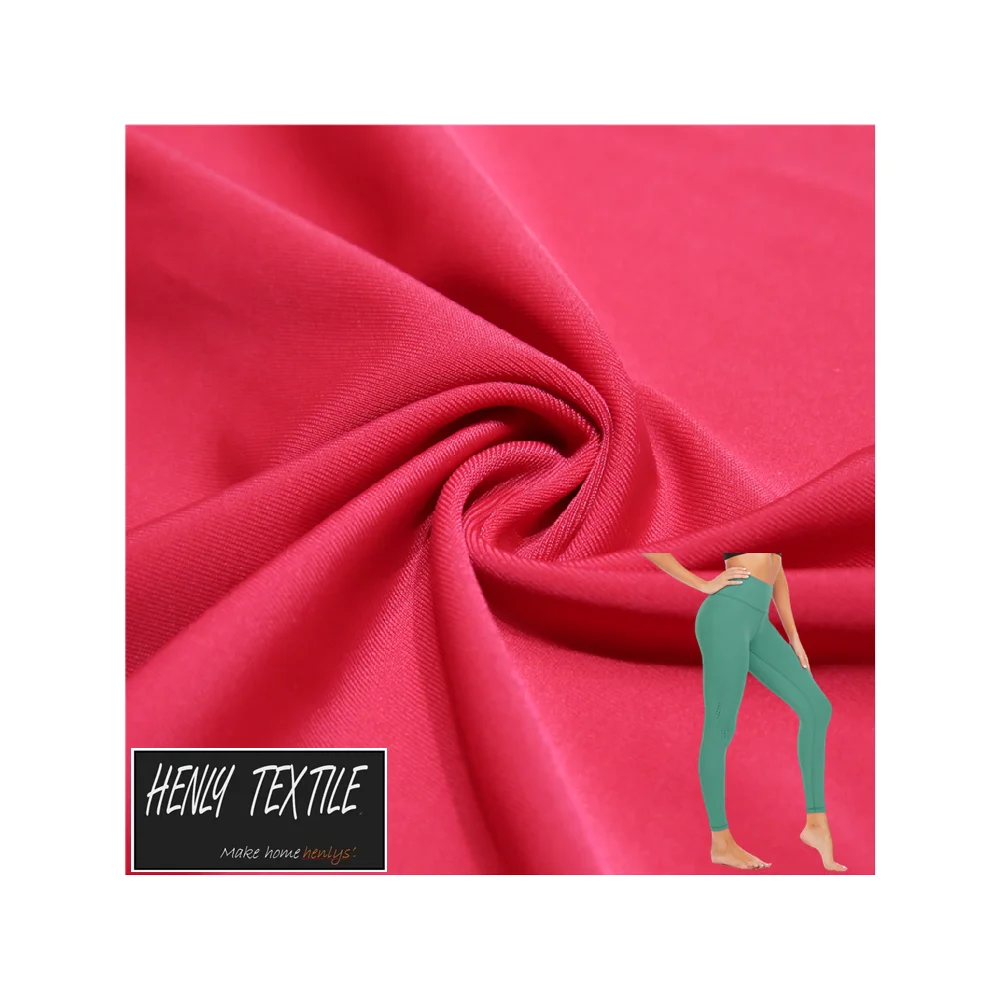 HT220452 82%RECYCLED NYLON 18%SPANDEX 190GSM KNITTED TRICOT FABRIC FOR GYM LEGGING