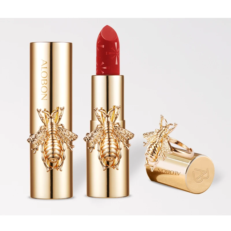 ALOBON Custom Full Color Waterproof Cosmetic Semi Velvet Matte Nude Silky Lipstick Private Label Makeup