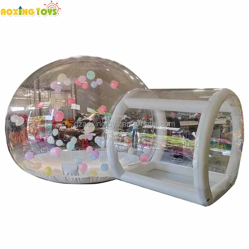 4M Outdoor Airtight Passage Transparent Inflatable Bubble Balloon House For Party Events