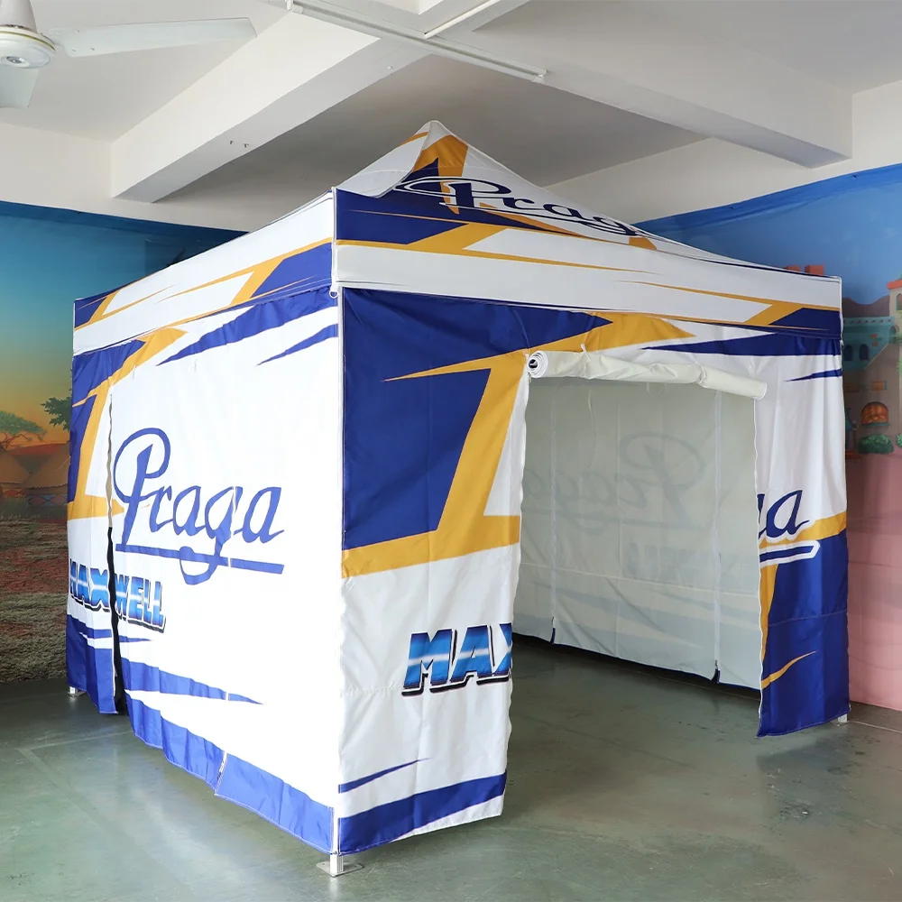 guangdong vendor heavy duty pop up custom canopy tent cover 10x10 exhibition portable club trade show display tents with logo
