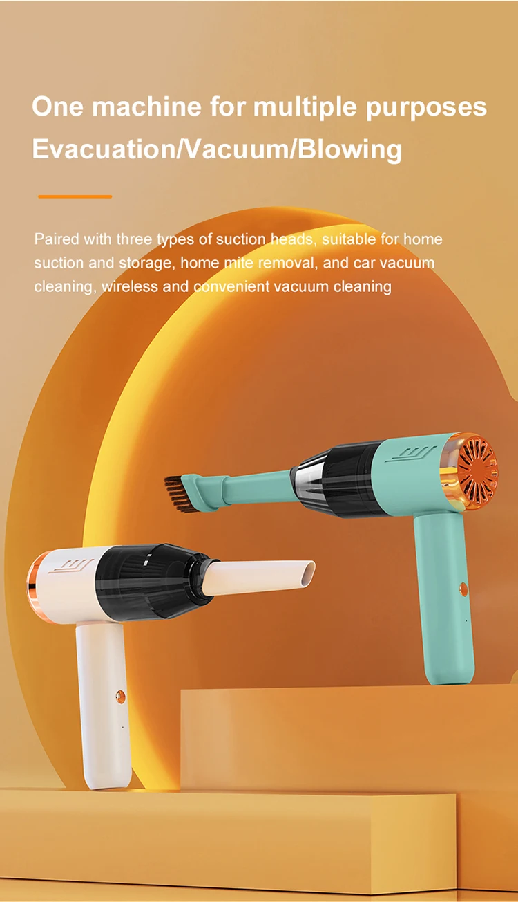Mini Portable Vacuum Cleaner and Blower 2 in 1 Rechargeable Mini Vacuum Cleaner for Keyboard and Cars